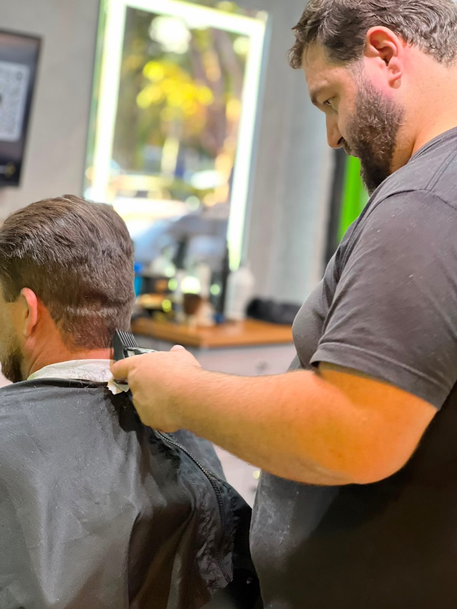 Interior da barbearia